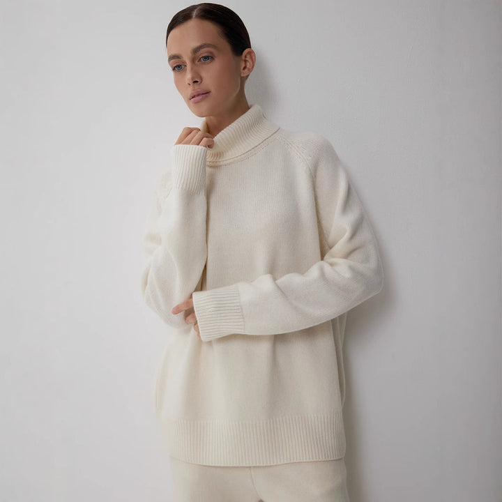 Women Oversized Turtleneck Sweater Lune London