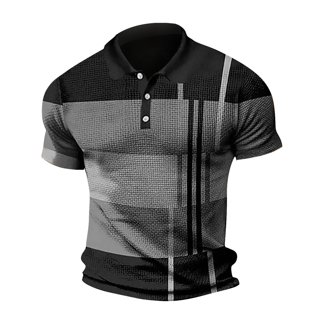 Men's Polo with a modern graphic design and short sleeves Lune London