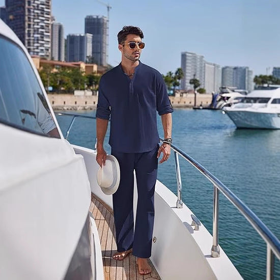 Men's Relaxed Chic Coastal Lounge Set