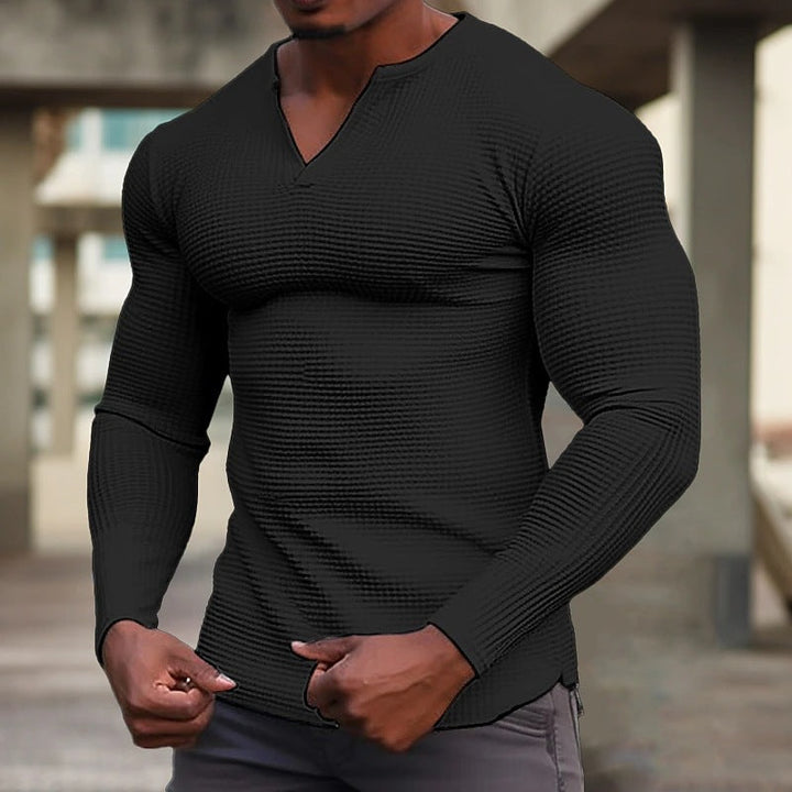 Men's Long Sleeve Shirt with Textured Design Lune London