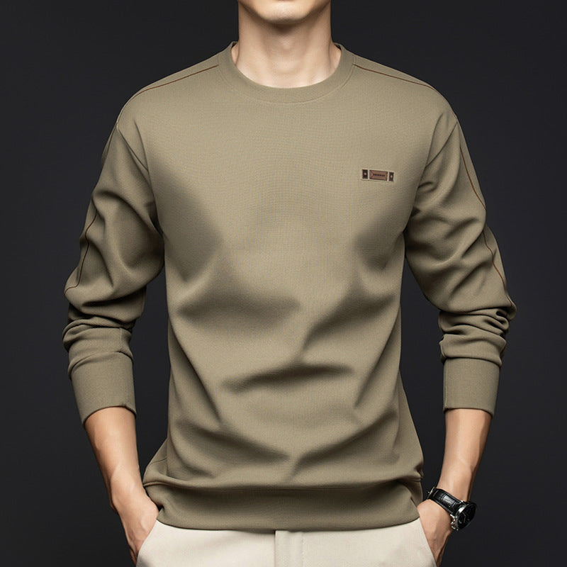 Elegant pullover for men with round neck in fine functional material Lune London