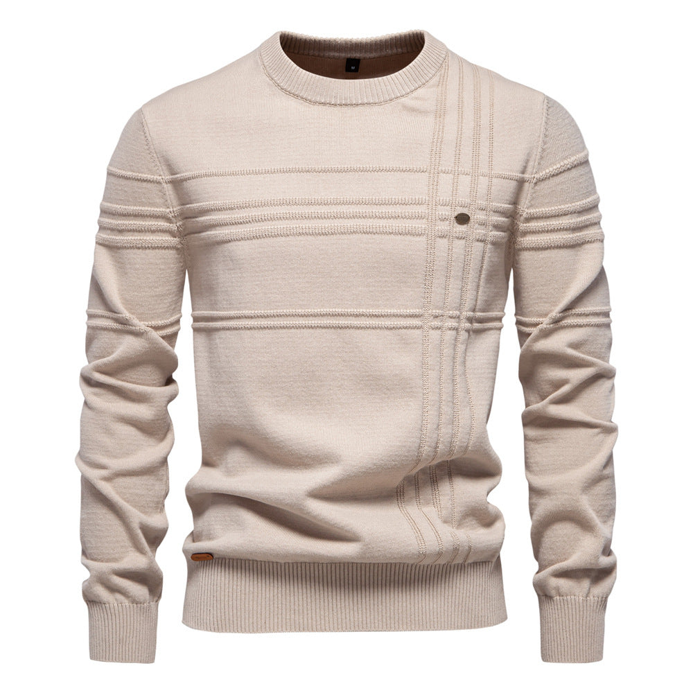 Men's Knitted Sweater with Modern Structural Design and Comfort Fit Lune London