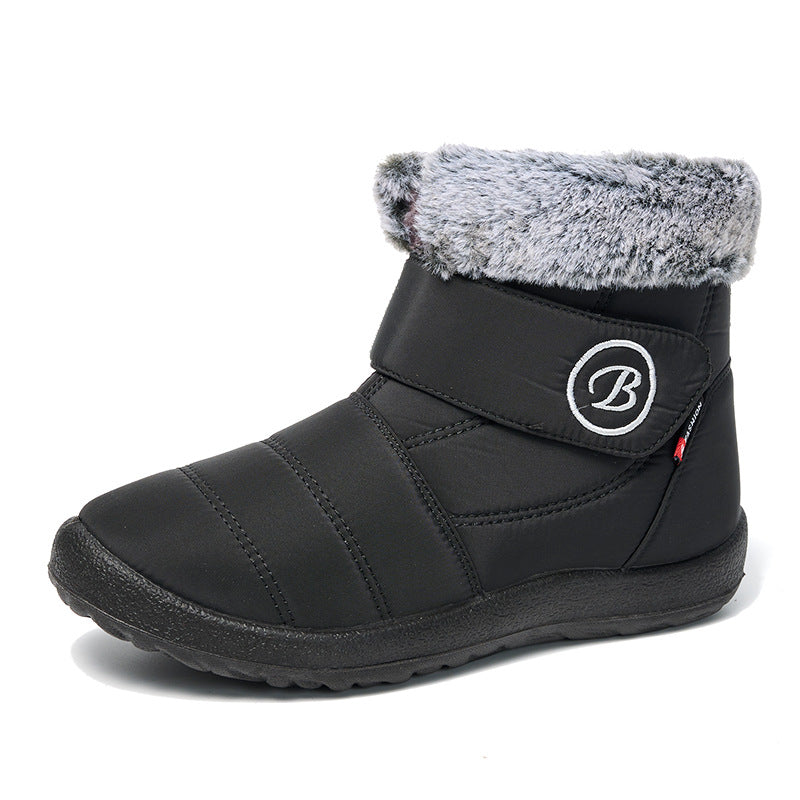 Bottes d'hiver isolées pour femmes avec fermeture velcro pratique et doublure en polaire chaude Lune London
