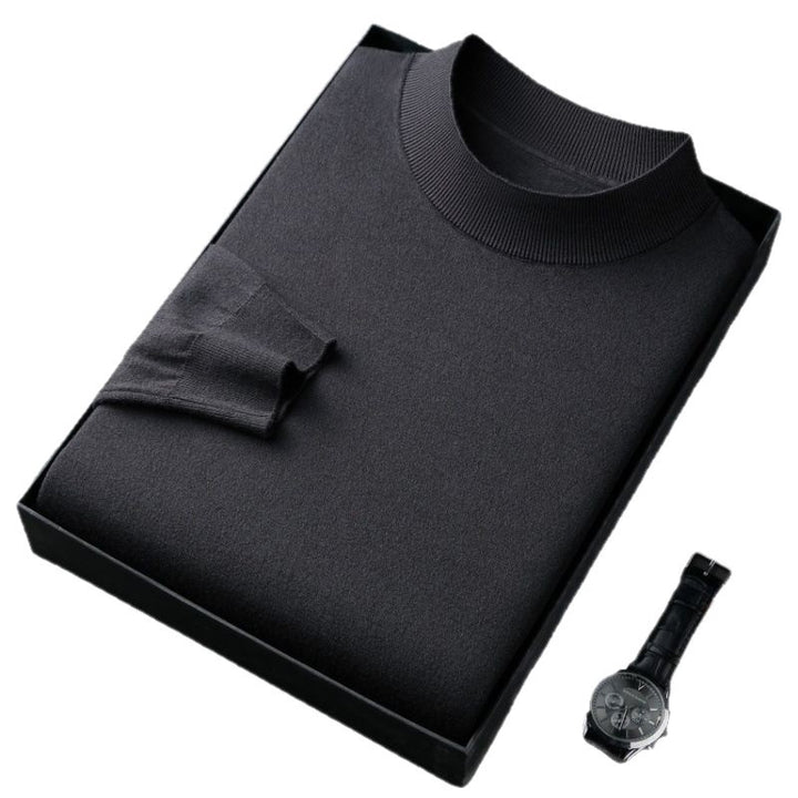 Elegant men's sweater with round neck in fine cotton blend Lune London