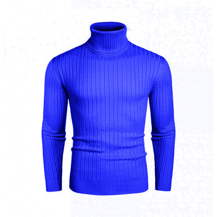 Elegant men's ribbed fine knit turtleneck sweater Lune London