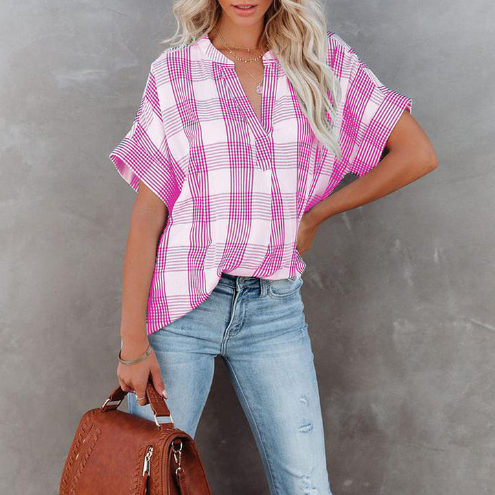 Women Oversized Top Checkered Tunic Lune London