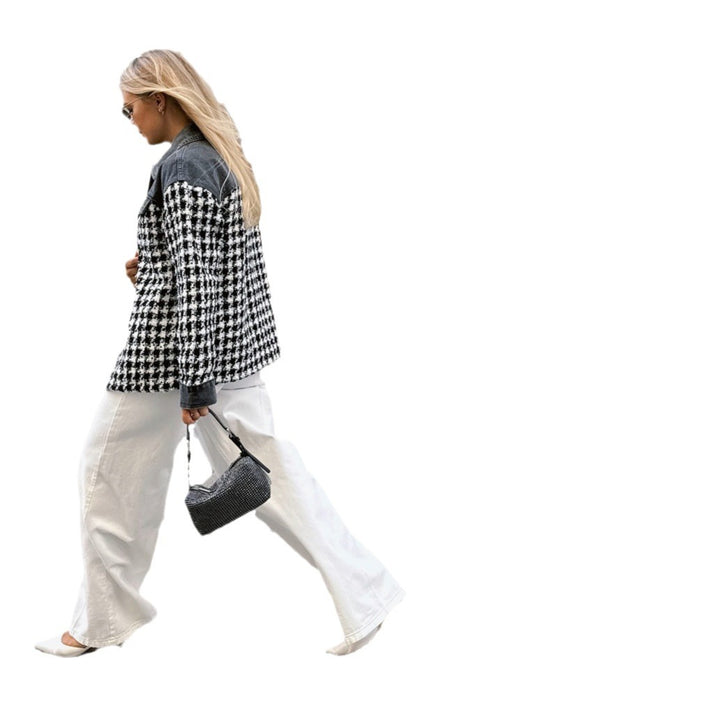 Elegant checkered jacket for women with a loose fit and high-quality details Lune London
