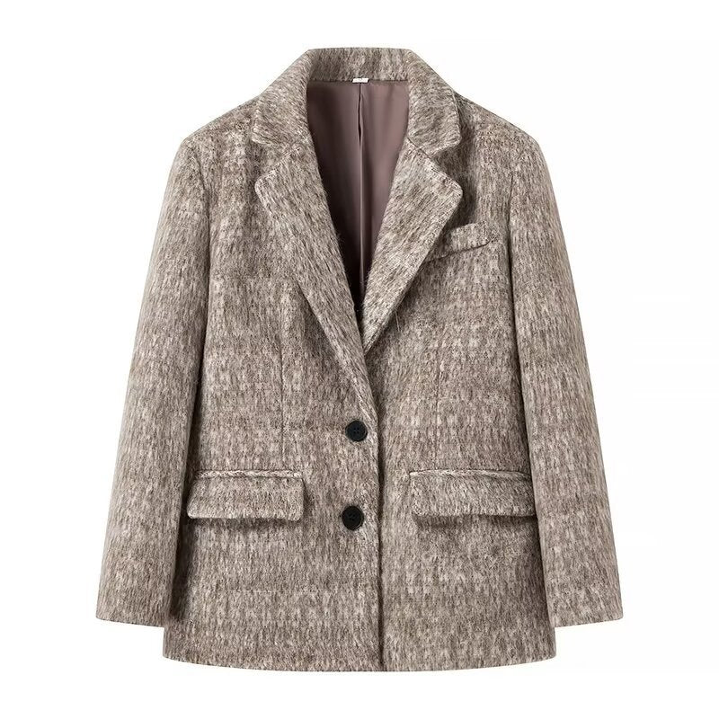Dames Blazer Élégant avec Surface Texturée Chic & Stil