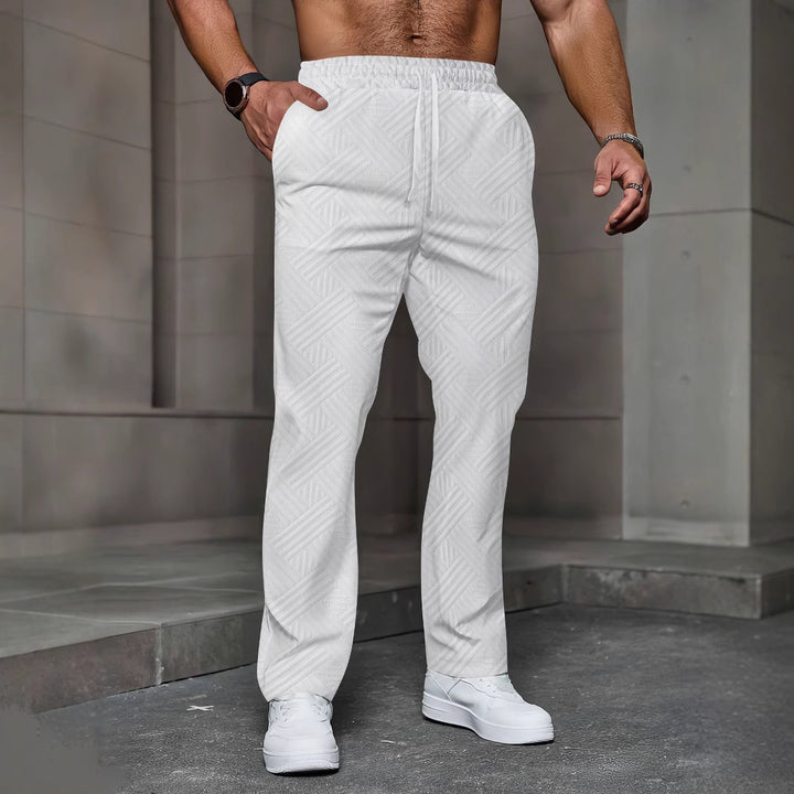 Comfortable sporty jogging pants for men with elastic waist and structured design Lune London