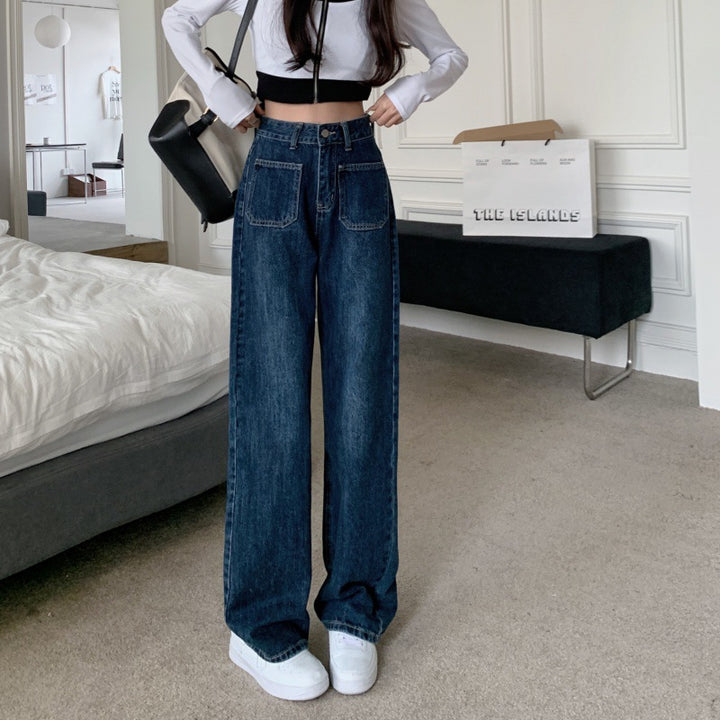 Jeans taille haute décontractés pour femmes Chic & Stil