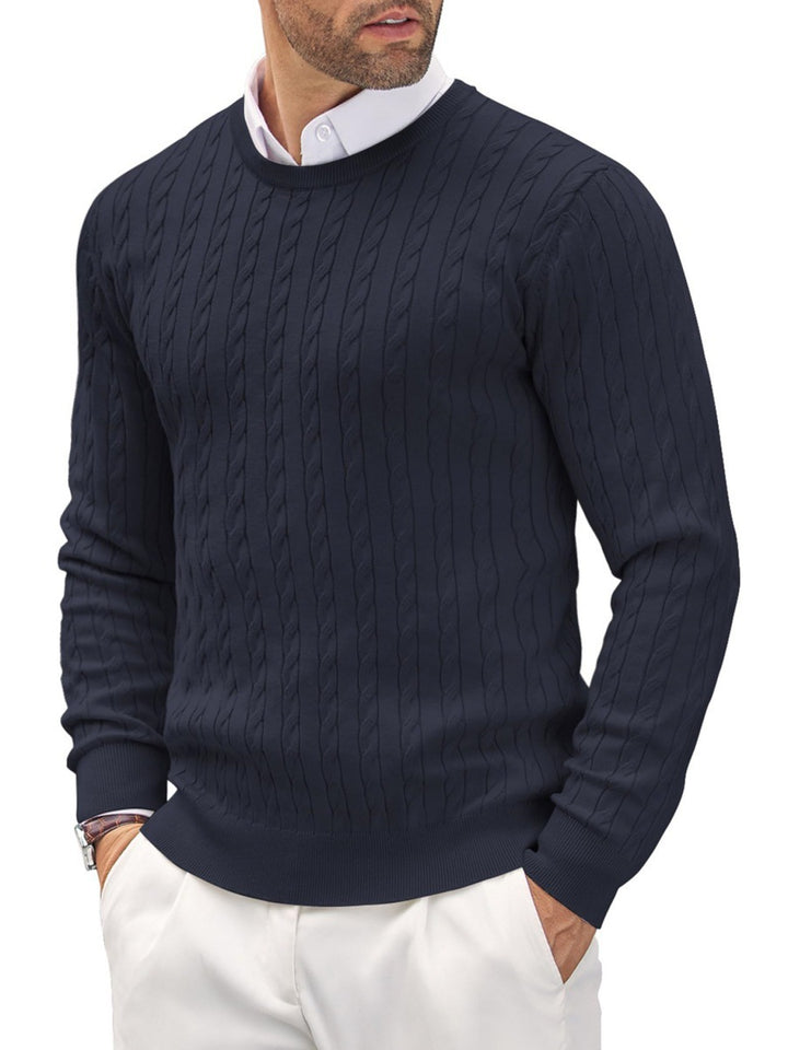 Men's knit sweater with textured cable pattern Lune London