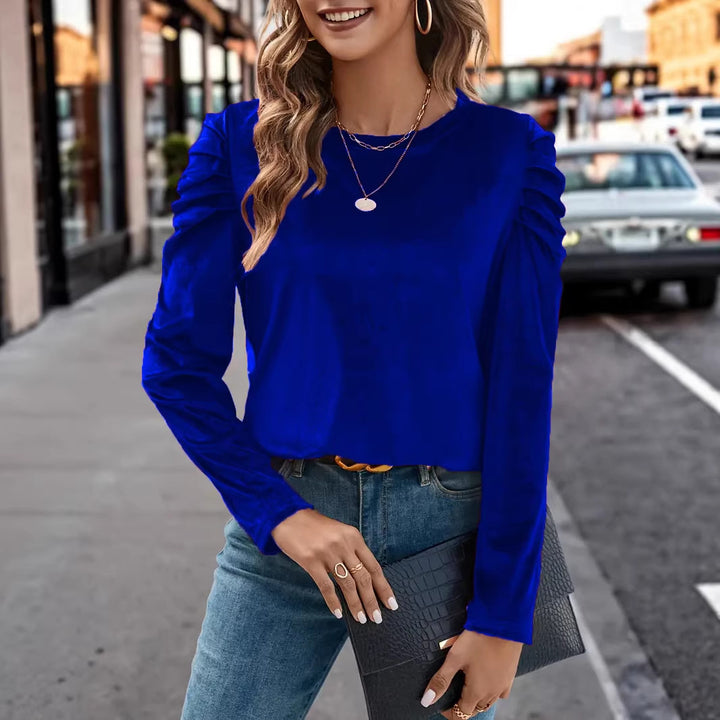 Ladies Elegant Long Sleeve Shirt with Ruffles Lune London