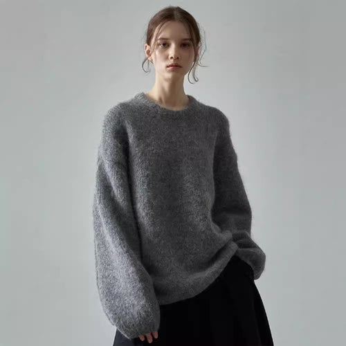 Chunky knit sweater for women with oversized sleeves and a relaxed fit Lune London