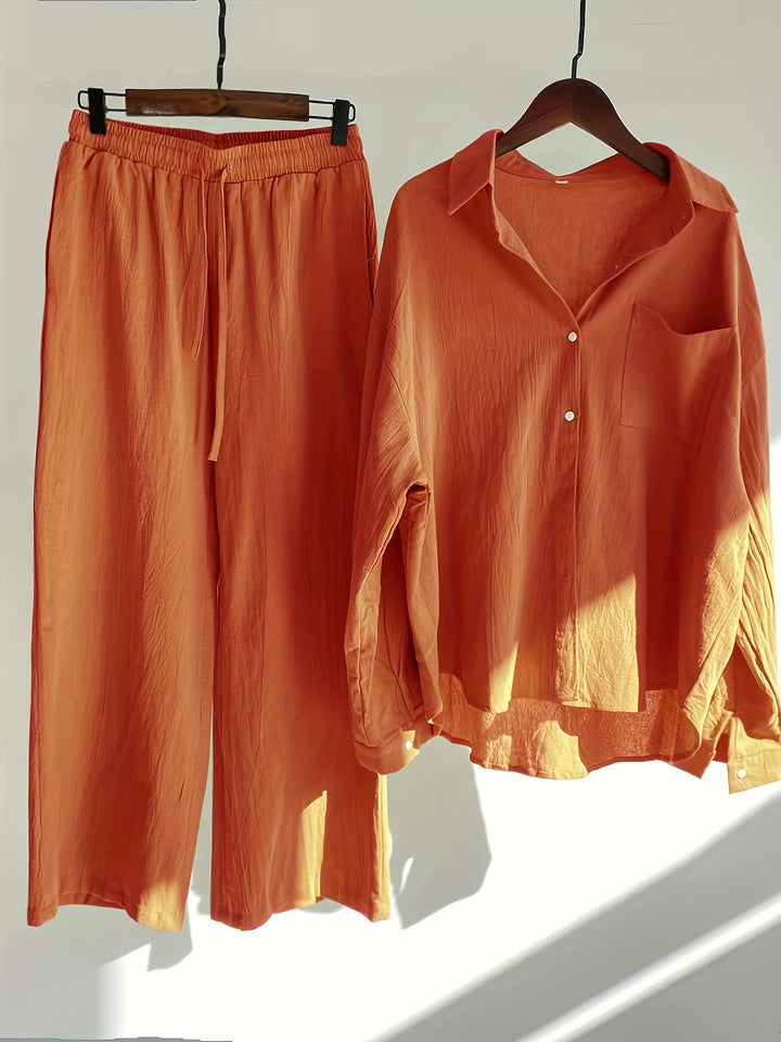 Two-piece casual set for women consisting of a loose top and comfortable pants Lune London