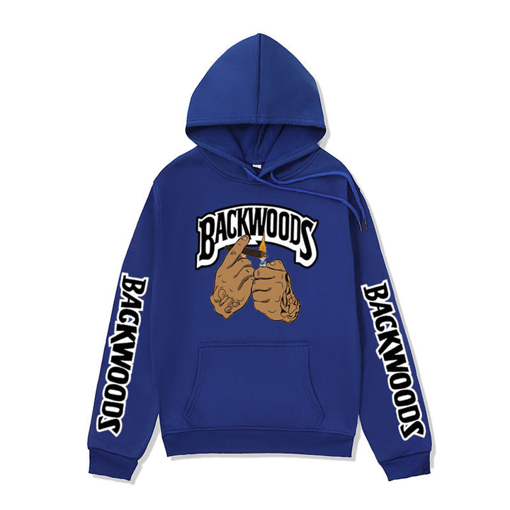 Women’s hooded sweater with creative graphic design and side kangaroo pockets Lune London