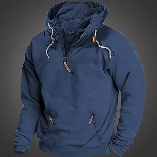 Windbreaker hoodie for men with practical pockets and eco-friendly material Lune London
