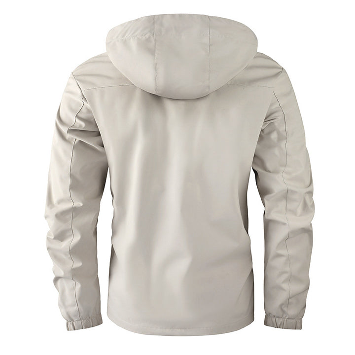 Insulated winter jacket for men with faux fur collar heating Lune London