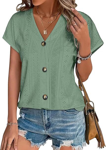Sewn blouse for women with button placket Lune London