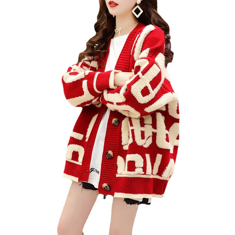 Ladies elegant knitted cardigan in oversized look Lune London