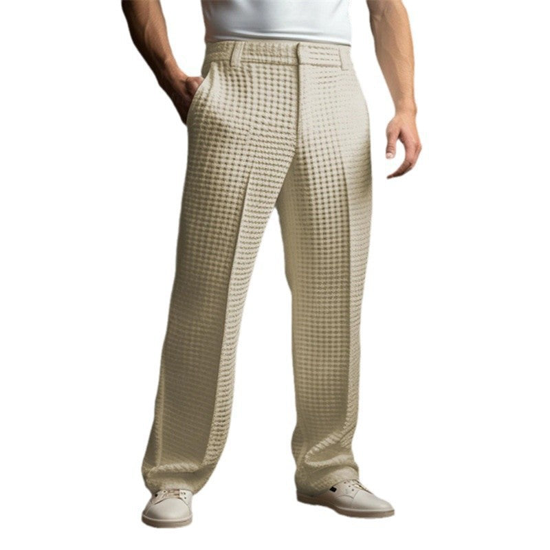 Lune London Elegant Casual Pants for Men with a Modern Check Pattern