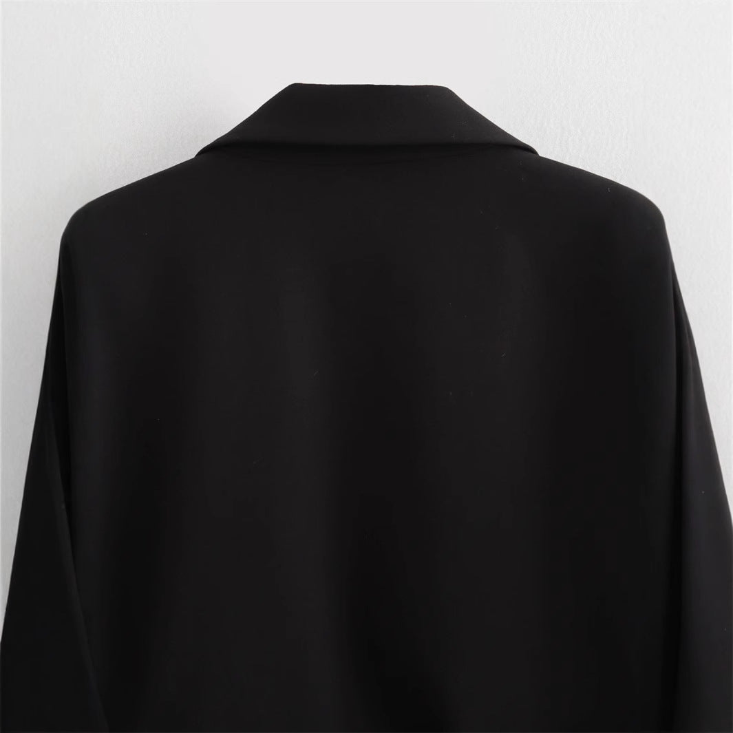 Cropped jacket for women with decorative bow accent Lune London
