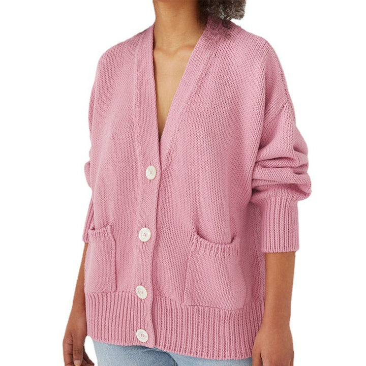 Lune London | Women's Oversized Cardigan with Pockets and V-Neck