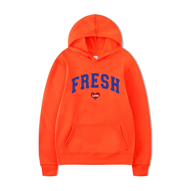 Women's hoodie with playful lettering and soft inner fleece Lune London