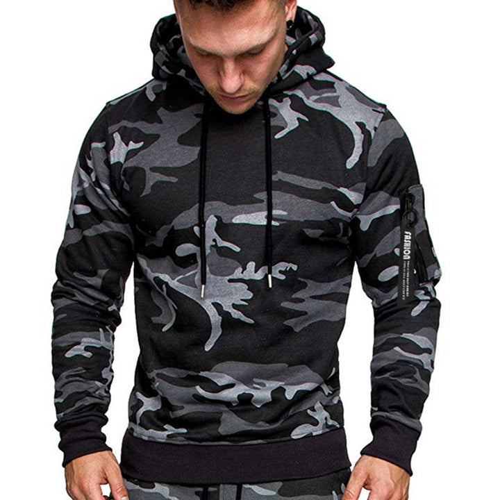 Men's sporty hoodie with side zipper Lune London