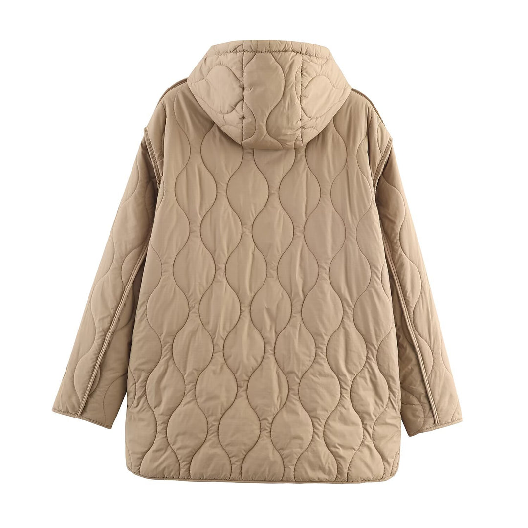 Ladies quilted hooded jacket Lune London