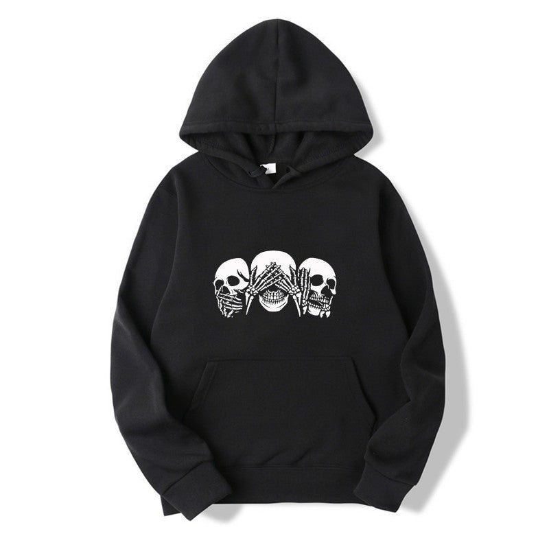 Women's hoodie with artistic skull design Chic & Stil