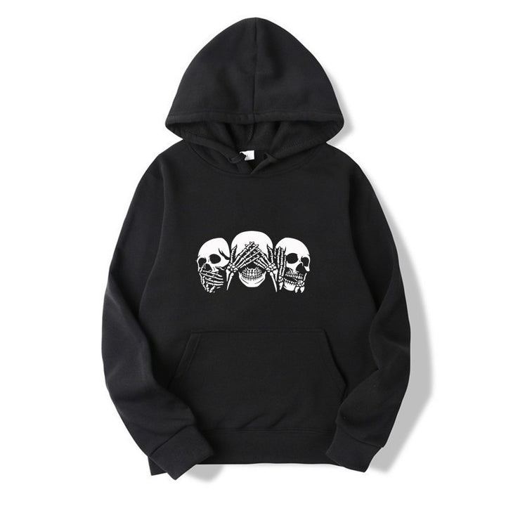 Women's hoodie with artistic skull design Chic & Stil