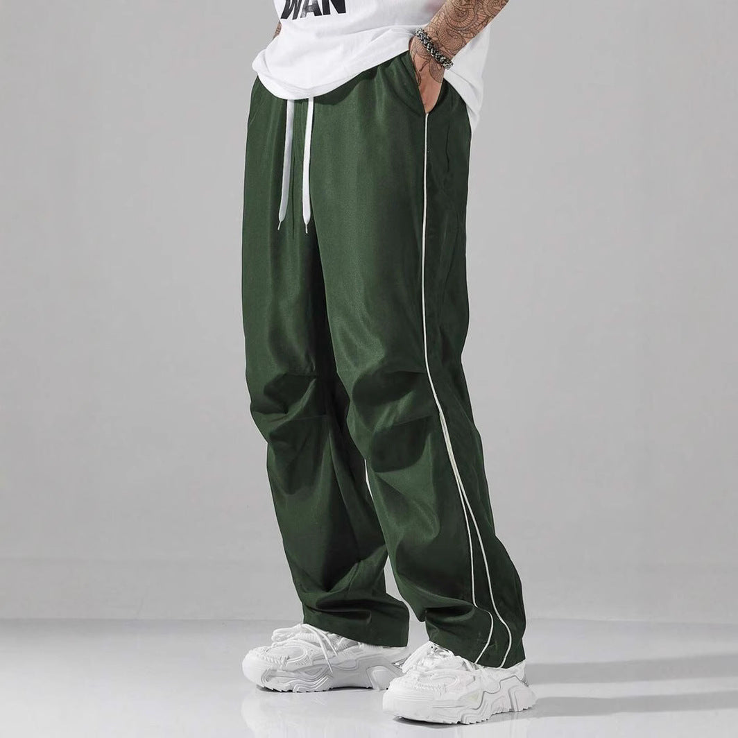 Men's sports pants with elastic waistband and contrasting stripes Lune London