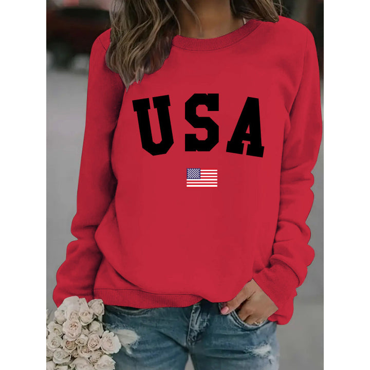 Women's sweatshirt with modern USA statement and cozy fit Lune London