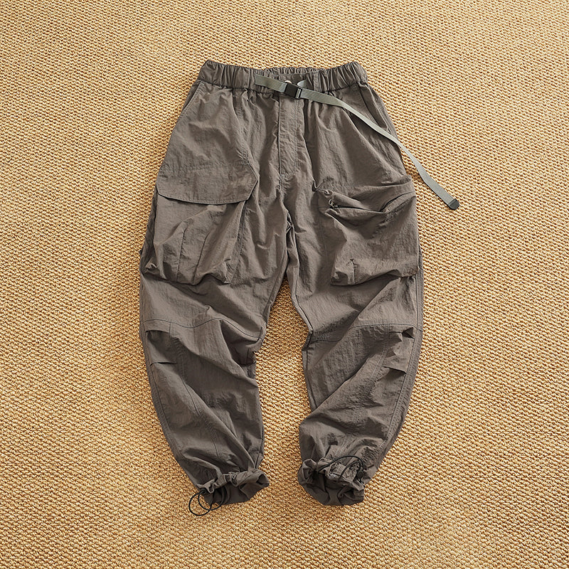 Women’s cargo pants with elastic waist and multifunctional pockets Lune London