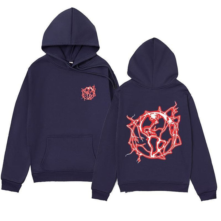 Women's hoodie sweatshirt with artistic graphic print and practical kangaroo pocket Chic & Stil