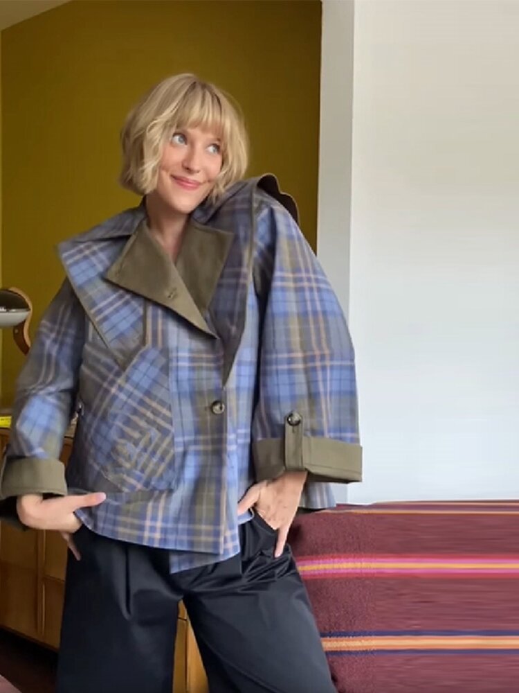 Manteau à carreaux mode femme Chic & Stil