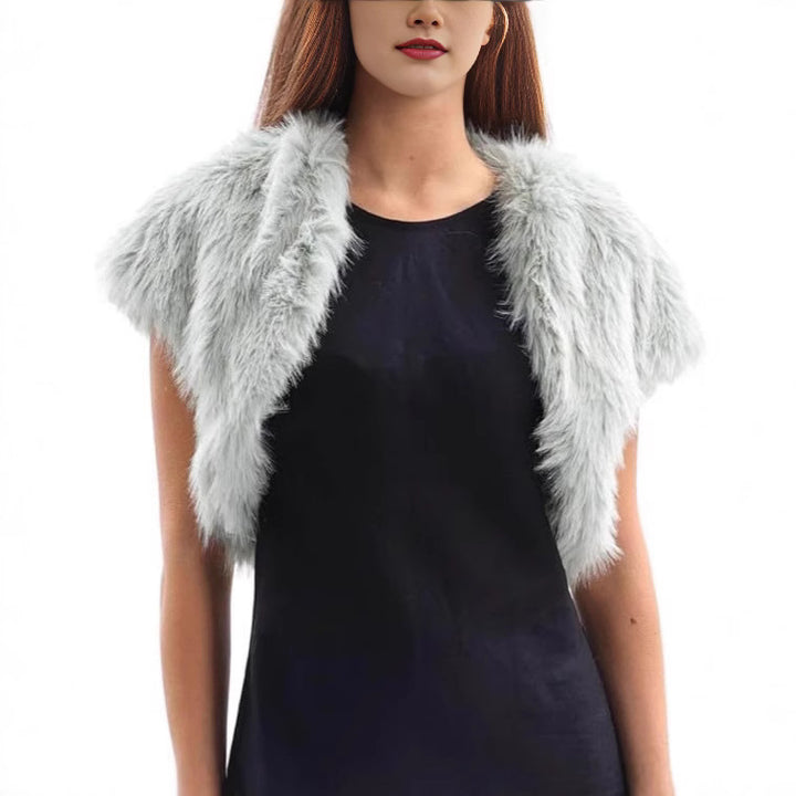 Women Soft Faux Fur Gilet with Open Design Lune London