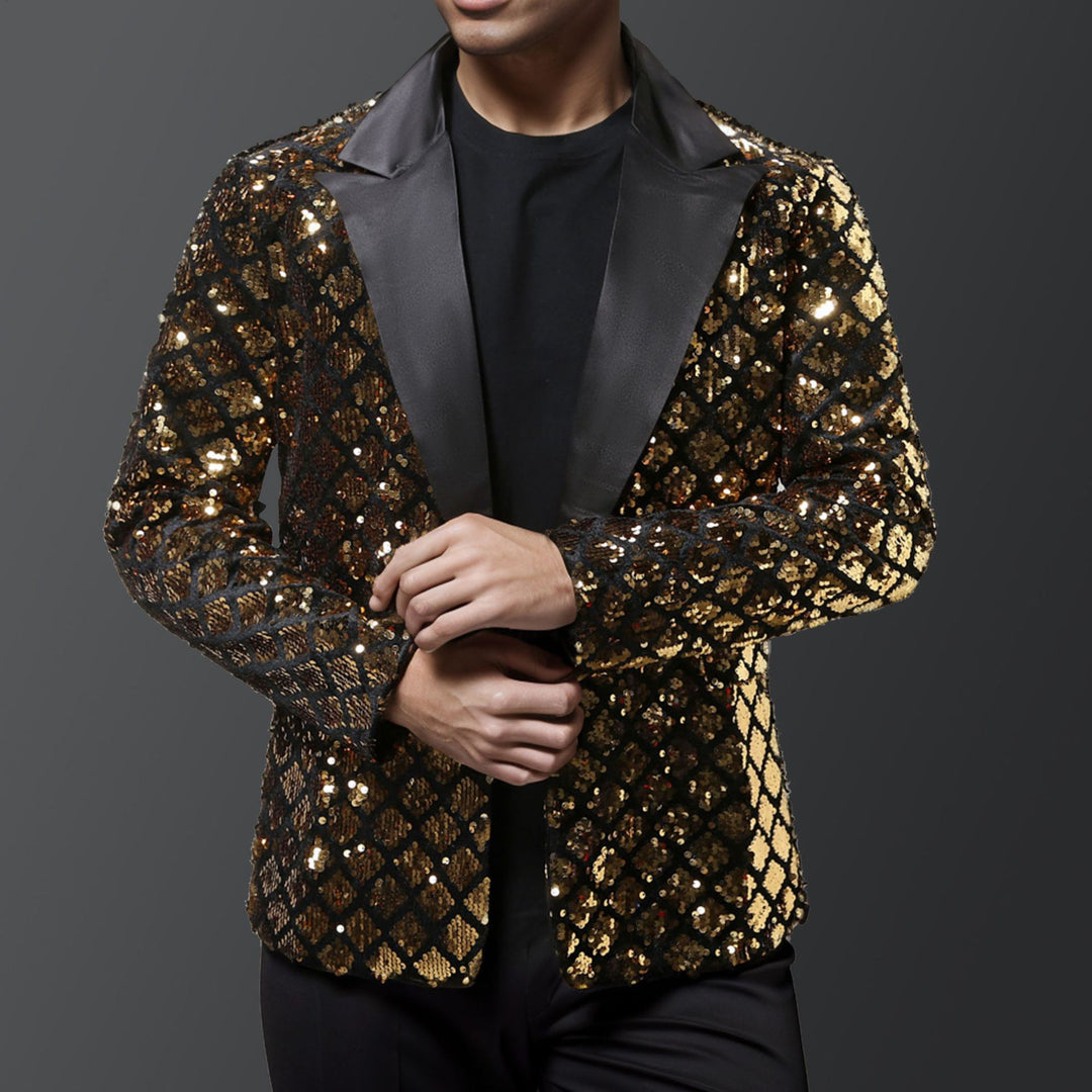 Elegant sequin blazer for men with luxurious design Lune London