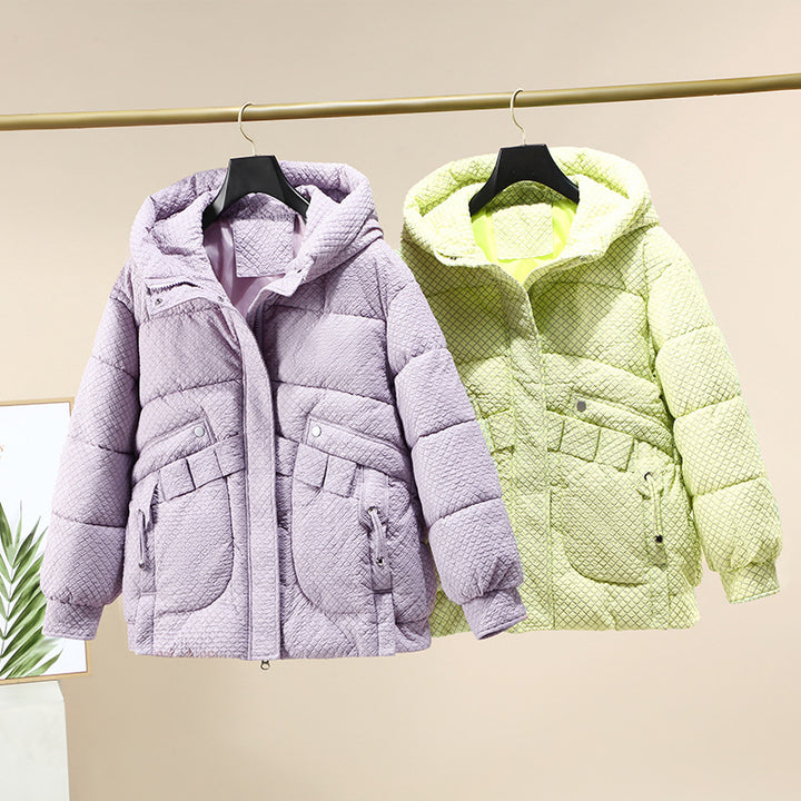 Ladies Lightweight Padded Jacket with Practical Pockets and Hood Lune London