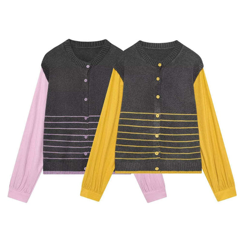 Cardigan féminin à la mode avec des contrastes élégants Chic & Stil