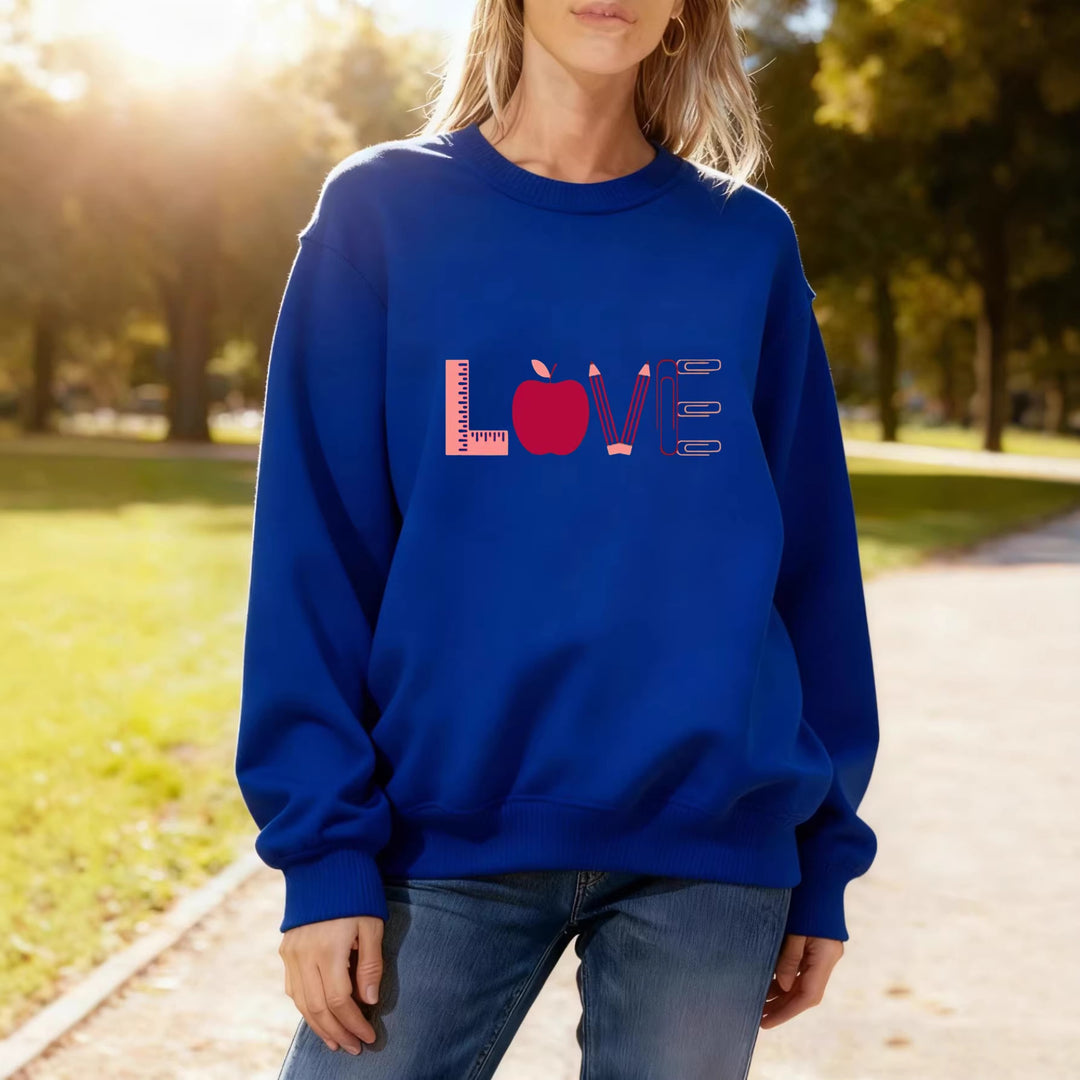 Sweat-shirt pour femmes avec motif créatif d'amour Chic & Stil