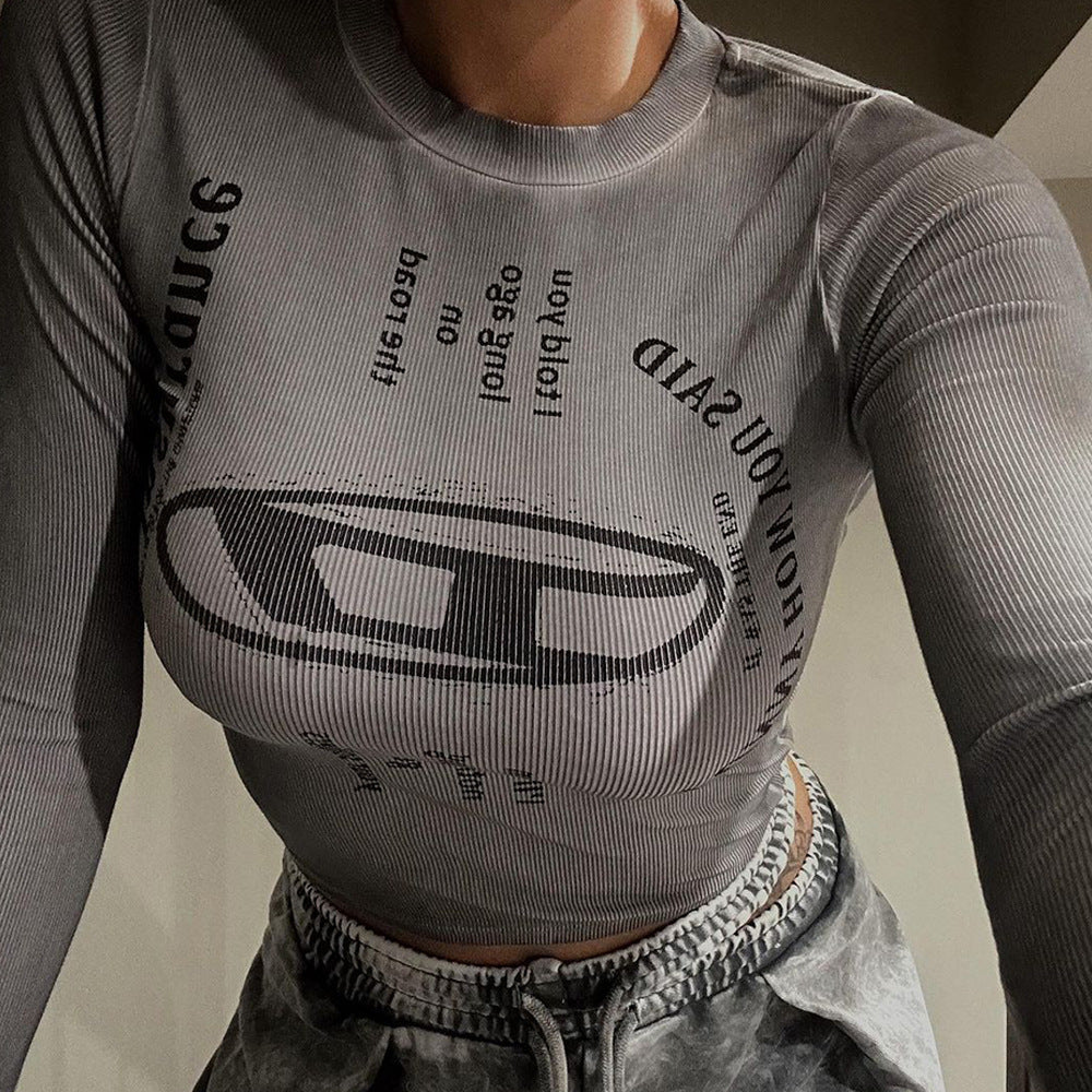 Long sleeve shirt for women with creative graphic print Lune London