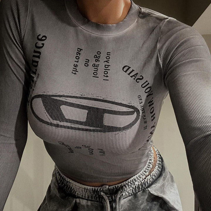 Long sleeve shirt for women with creative graphic print Lune London