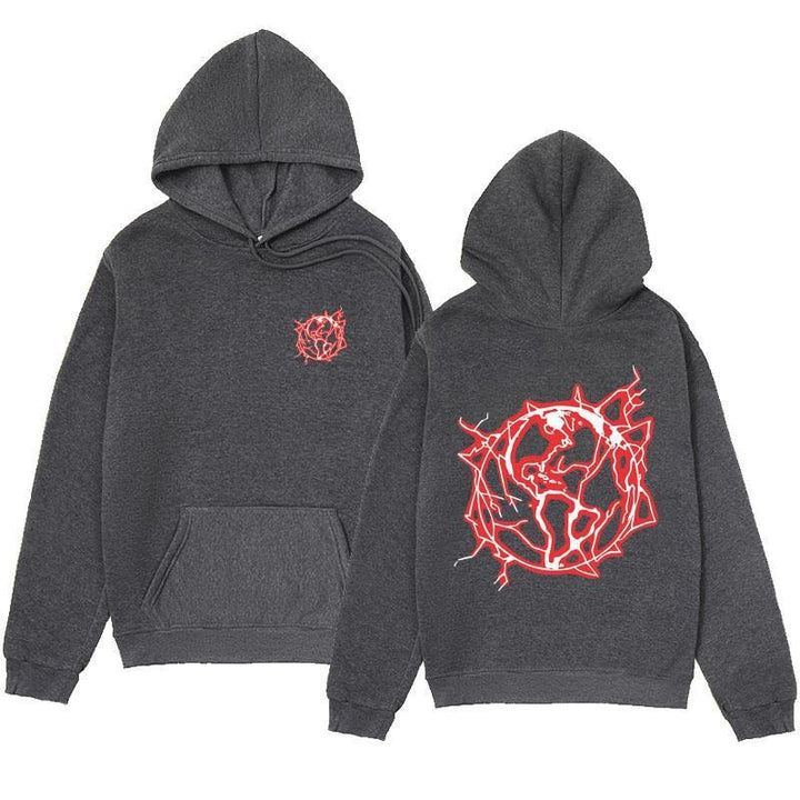 Women's hoodie sweatshirt with artistic graphic print and practical kangaroo pocket Chic & Stil