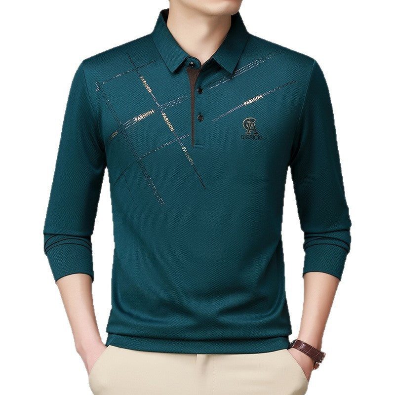 Men's polo t-shirt with stylish graphic print and high-quality functional material Lune London