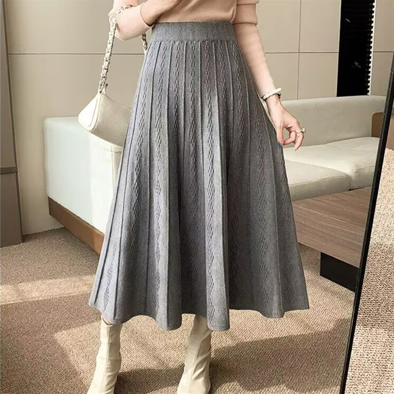 Jupe Maxi Élégante pour Femmes avec motif de texture fine Chic & Stil