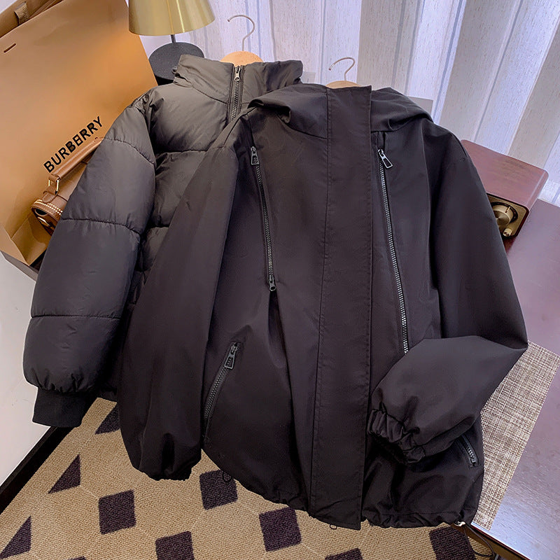 Ladies Lightweight Transitional Jacket with Adjustable Hood and Practical Pockets Lune London