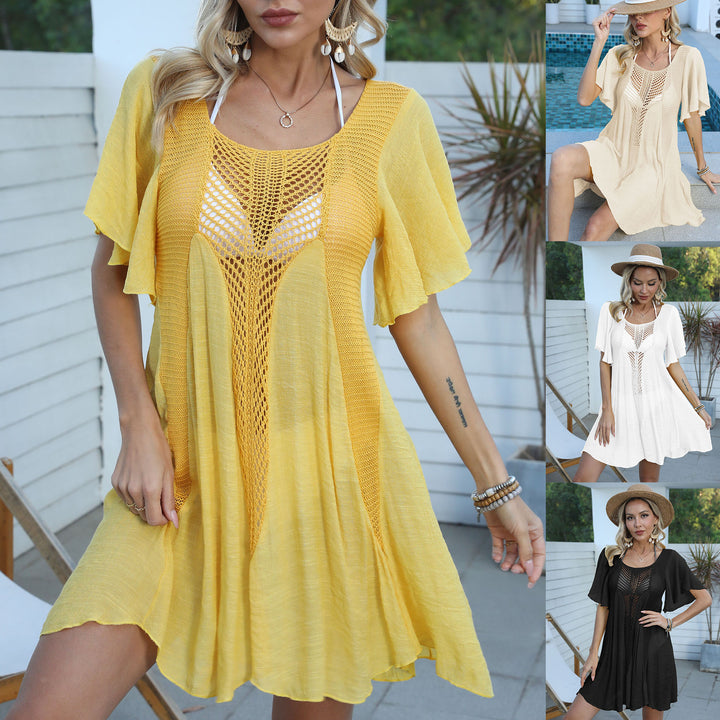 Ladies Breezy Crochet Beach Tunic Dress Lune London