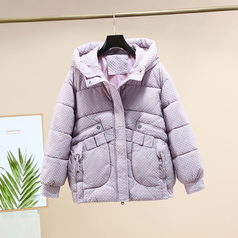 Ladies Lightweight Padded Jacket with Practical Pockets and Hood Lune London