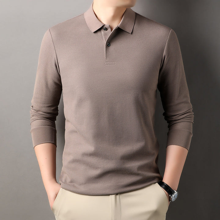 Long sleeve polo shirt for men in breathable functional material Lune London